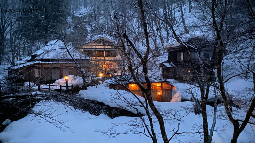 lamp no yado aoni onsen at night